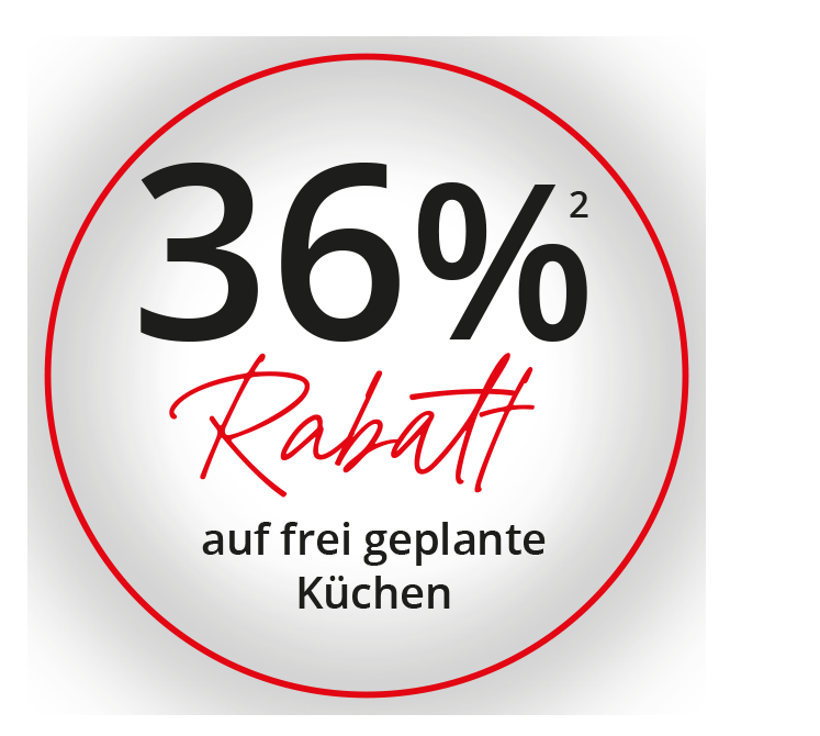 Nur jetzt bei Möbel König in Kirchheim / Teck: 36% Rabatt auf frei geplante Küchen!