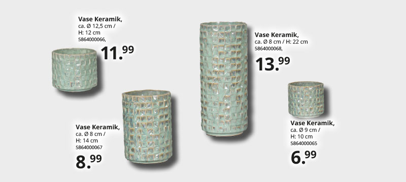 Jetzt tolle Keramik Vasen in verschiedenen Größen bei speedy in Kirchheim Teck entdecken!